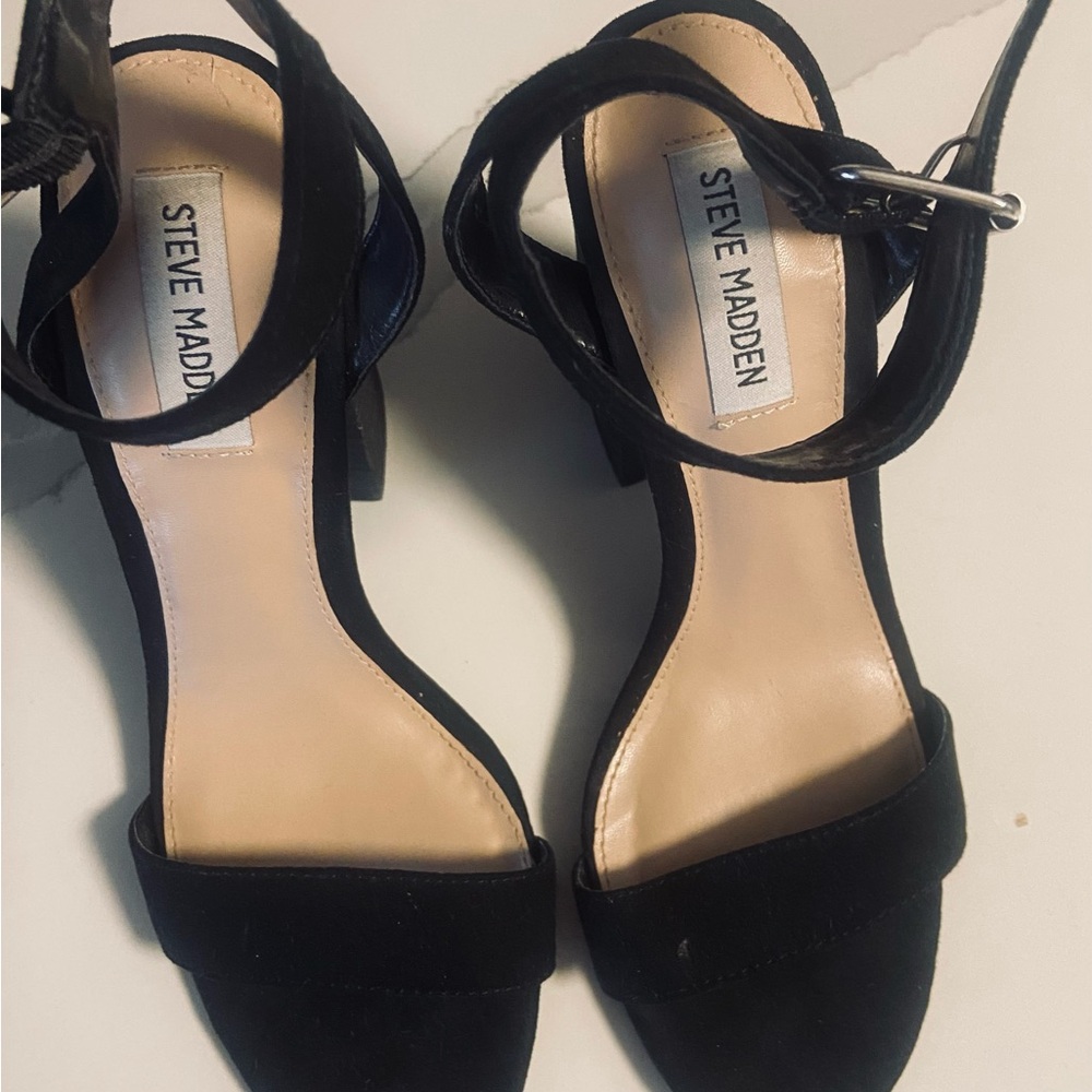 Steve Madden Black Strappy Heels
